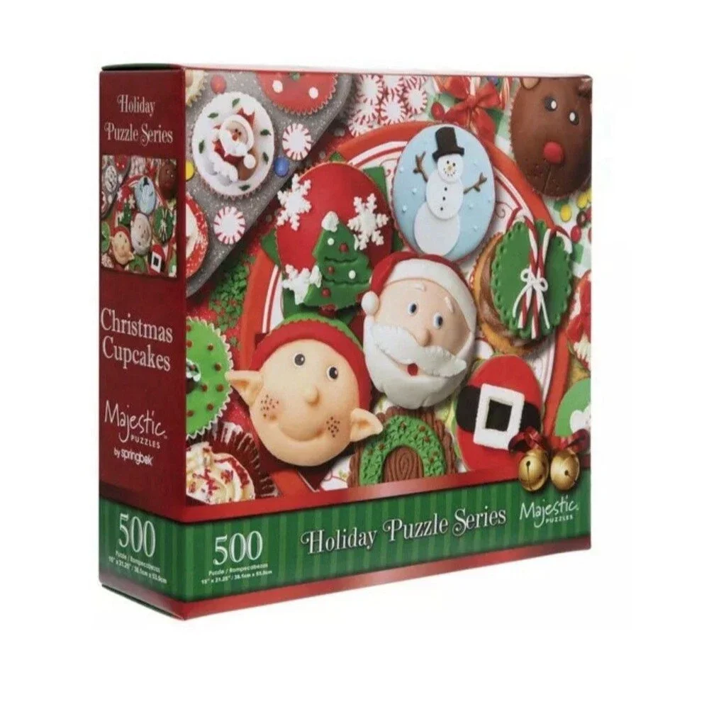 Christmas Jigsaw Puzzle by Springbok 500 Piece Christmas Cupcakes USA Made - Picture 4 of 4